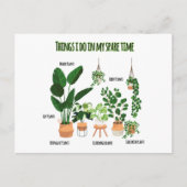 Carte Postale Les Choses Que Je Fais Dans Mon Temps De Rechange  (Devant)