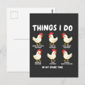 Carte Postale Les choses que je fais dans mon temps libre L'élev (Devant / Derrière)