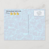 Carte Postale Les choses s'amélioreront, canards en rang, eau de (Dos)