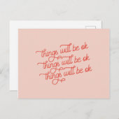 Carte Postale Les Choses Seront Bien Motivationnelles (Devant / Derrière)