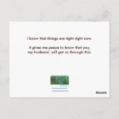 Carte Postale Les Choses Sont Serrées (Dos)