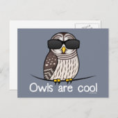 Carte Postale Les chouettes sont cool (Devant / Derrière)