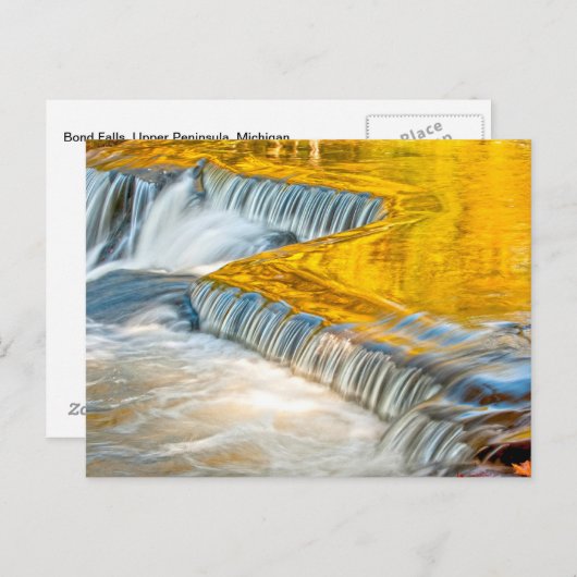 Carte Postale Les chutes d'obligations reflètent les couleurs d' (Devant / Derrière)