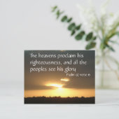 Carte Postale Les cieux déclarent | Psaume 97 v 6 (Debout devant)