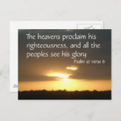 Carte Postale Les cieux déclarent | Psaume 97 v 6 (Devant / Derrière)