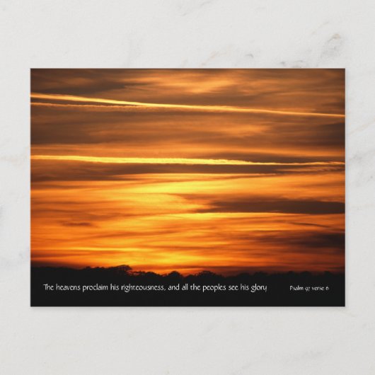 Carte Postale Les cieux déclarent | v2 | Psaume 97 v 6 (Devant)