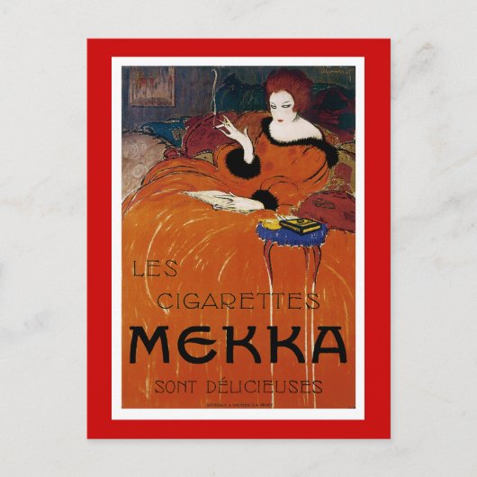 Carte Postale Les Cigarettes Mekka (Devant)