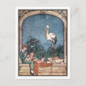 Carte Postale Les cigognes par William Heath Robinson (Devant)