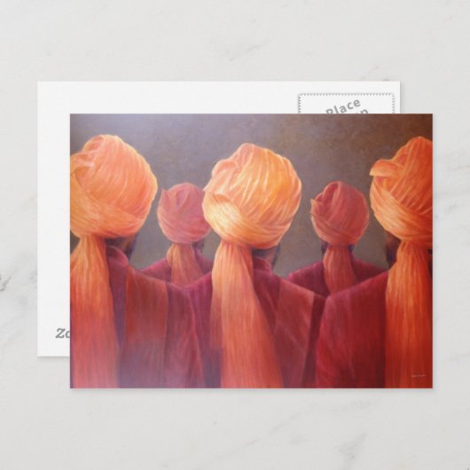 Carte Postale Les cinq têtes (Devant / Derrière)