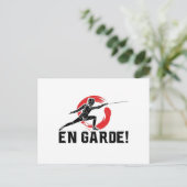 Carte Postale Les clôtures | Fencer Foil En Garde Cadeaux (Debout devant)