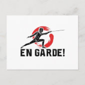 Carte Postale Les clôtures | Fencer Foil En Garde Cadeaux (Devant)