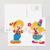 Carte Postale les clowns (Devant / Derrière)