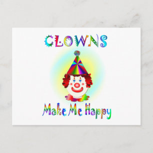 Carte Postale Les Clowns Me Rendent Heureux