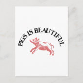 Carte Postale Les cochons sont beaux (Devant)