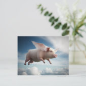 Carte Postale Les cochons voleront ! (Debout devant)