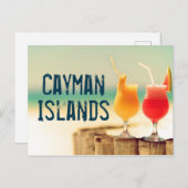 Carte Postale Les cocktails des îles Caïmans (Devant / Derrière)