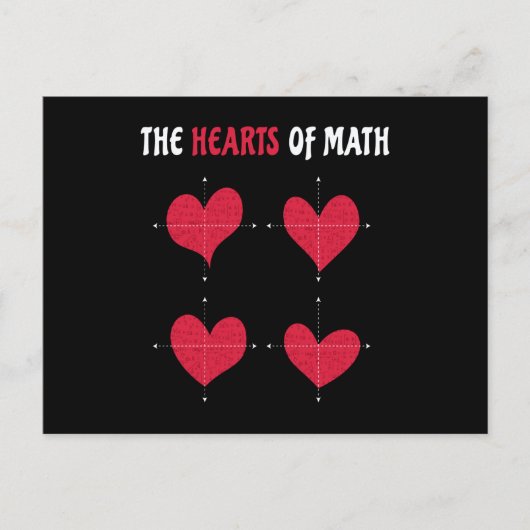 Carte Postale Les Coeurs des maths Saint-Valentin Les maths (Devant)