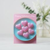 Carte Postale Les coeurs roses de la Saint-Valentin (Debout devant)