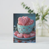 Carte Postale Les coeurs roses de la Saint-Valentin (Debout devant)