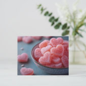 Carte Postale Les coeurs roses de la Saint-Valentin (Debout devant)