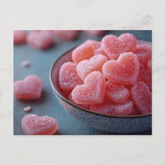 Carte Postale Les coeurs roses de la Saint-Valentin (Devant)