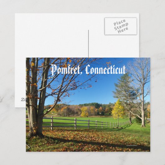 Carte Postale Les collines d'automne (Devant / Derrière)