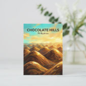 Carte Postale Les collines de chocolat Philippines (Debout devant)