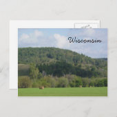 Carte Postale Les collines du Wisconsin (Devant / Derrière)