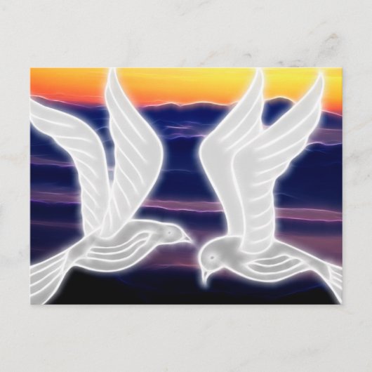 Carte Postale Les colombes (Devant)