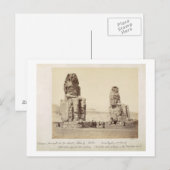 Carte Postale Les Colonnes de Memnon, statues d'Amenhotep III, X (Devant / Derrière)