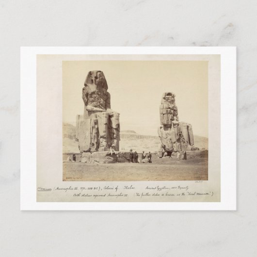 Carte Postale Les Colonnes de Memnon, statues d'Amenhotep III, X (Devant)