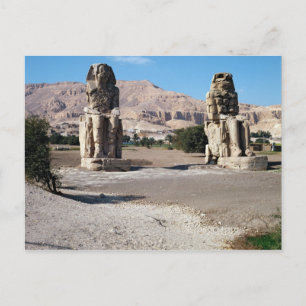 Carte Postale Les Colosses de Memnon, statues d'Amenhotep