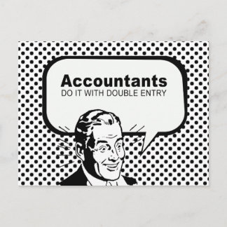 Carte Postale Les comptables le font avec une double entrée