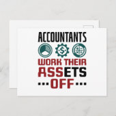 Carte Postale Les Comptables Travaillent Leurs Actifs Sur La Com (Devant / Derrière)