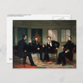 Carte Postale Les conciliateurs avec Abraham Lincoln (Devant / Derrière)