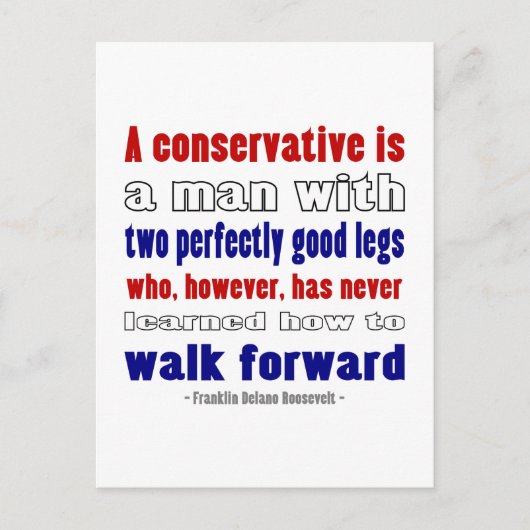 Carte Postale Les conservateurs définis par FDR (Devant)