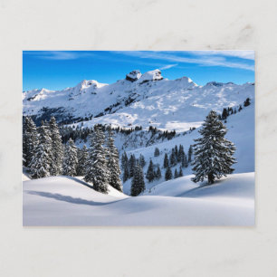 Carte Postale Les contreforts des Alpes, photo pittoresque d'hiv