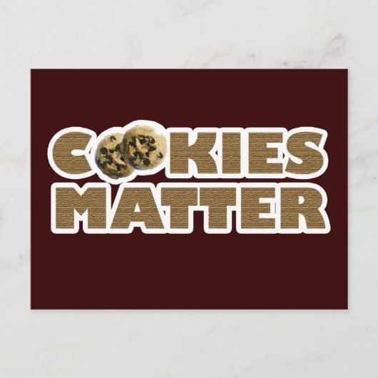Carte Postale Les cookies sont importants (Devant)