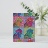 Carte Postale Les coqs sont devenus psycho (Debout devant)