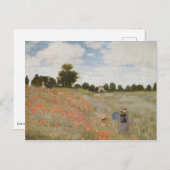 Carte Postale Les coquelicots - Claude Monet - 1873 (Devant / Derrière)