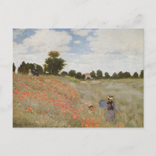 Carte Postale Les coquelicots - Claude Monet - 1873 (Devant)