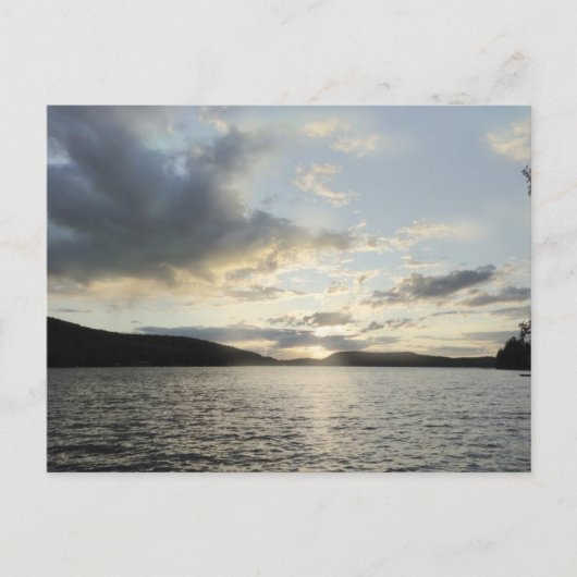 Carte Postale Les couchers de soleil bleus représentent le lac S (Devant)