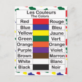 Carte Postale Les Couleurs (Devant)