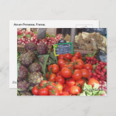 Carte Postale Les Couleurs de la Provence 1 : Le Marché d'Aix (Devant / Derrière)