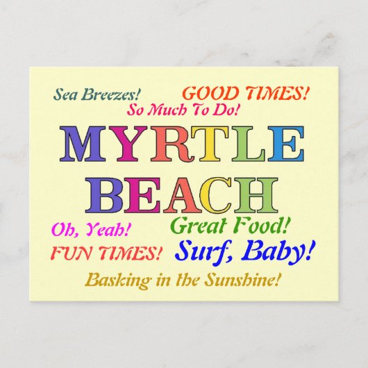 Carte Postale Les couleurs de Myrtle Beach (Devant)