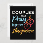 Carte Postale Les couples qui prient ensemble restent ensemble (Devant / Derrière)