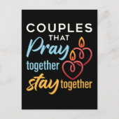 Carte Postale Les couples qui prient ensemble restent ensemble (Devant)
