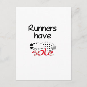 Carte Postale Les coureurs ont une seule