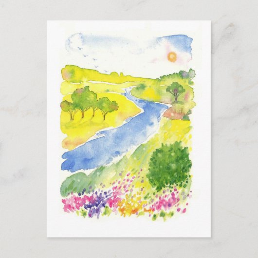 Carte Postale Les cours d'eau de la vallée (Devant)