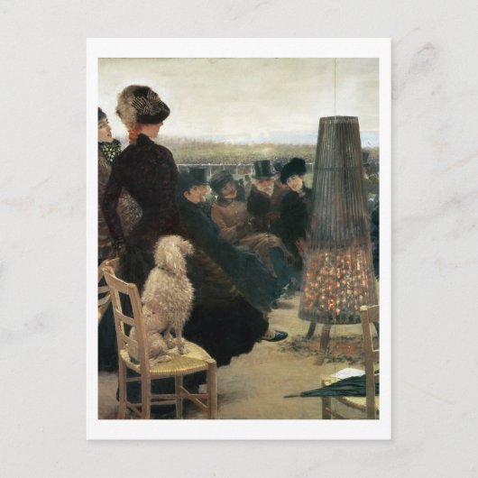 Carte Postale Les courses à Auteuil, partie d'un triptyque (huil (Devant)